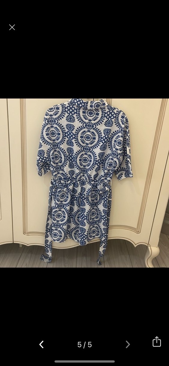 Bohem Kısa Kollu Mini Tunik - Görsel 4