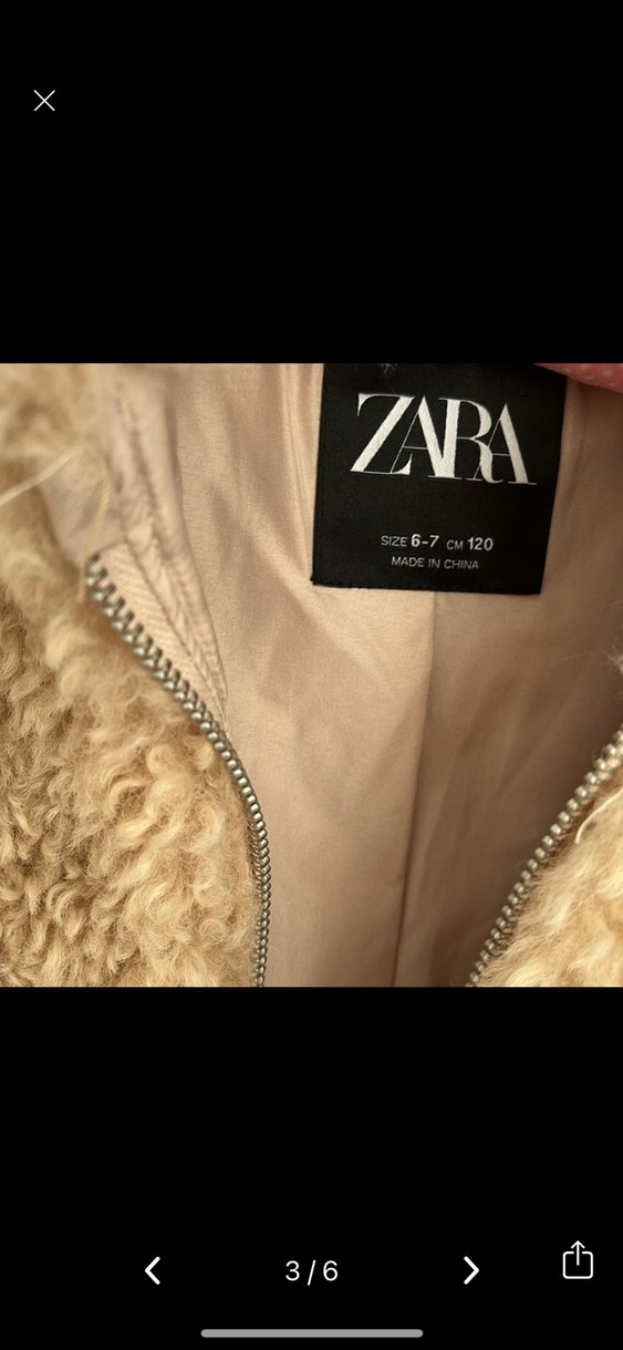 Kısa Kesim Bej Kürk çocuk mont - Görsel 3