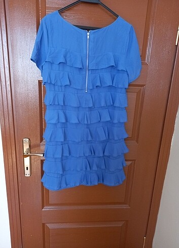 44 Beden Cobalt mavisi şifon elbise 
