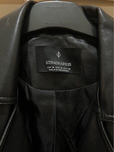 Stradivarius Stradivarius Orta Boy Suni Deri Biker Ceket