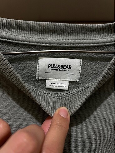 l Beden Pull&Bear Bisiklet Yaka Basic Sweathirt