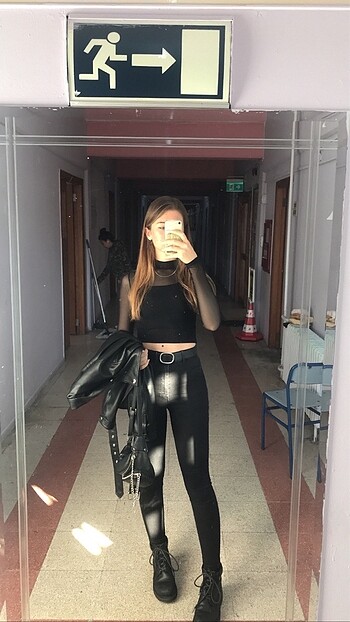s Beden siyah Renk Pull & bear yuksek bel skinny jean