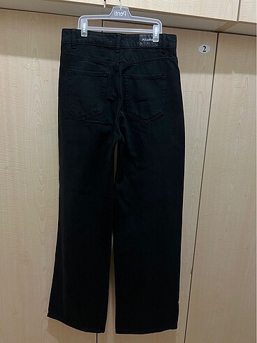 36 Beden Pull & bear wide leg siyah pantolon