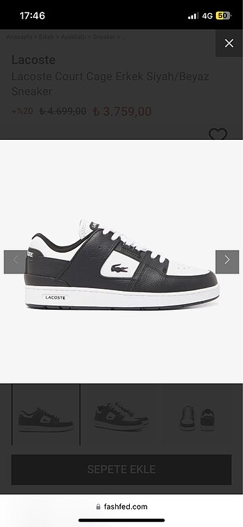 Lacoste siyah ayakkabı