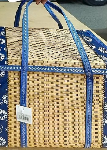 Hasır yiyecek çantası. - Görsel 4