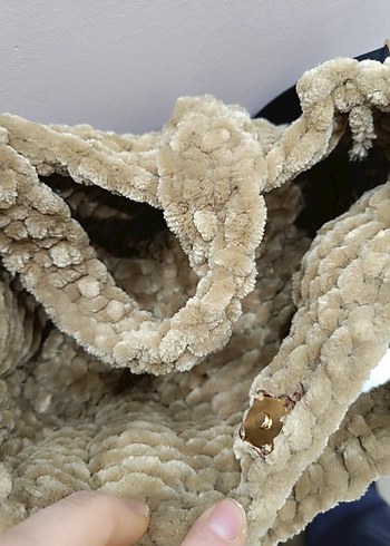 Kahverengi Kürklü Kadın Omuz Çantası - Görsel 3