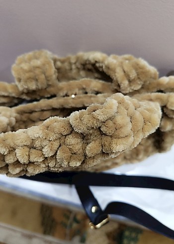 Kahverengi Kürklü Kadın Omuz Çantası - Görsel 2