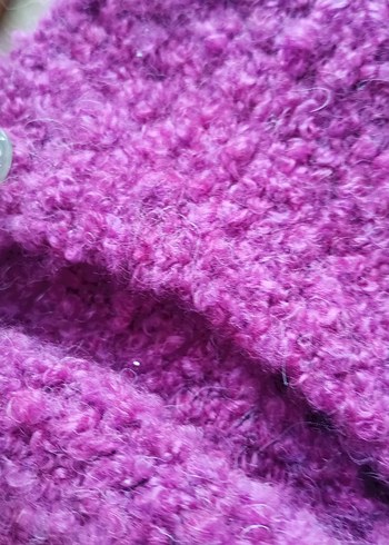 Mor Örgü Kız Çocuk Hırkası - Görsel 4