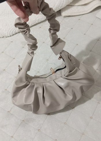 Bej Pile Detaylı Kadın Çanta