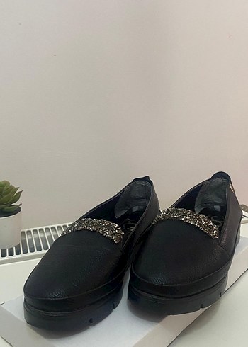 37 Beden siyah Renk ccshoes hakiki deri Loafer ayakkabi