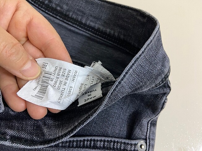 30 Beden gri Renk Kot pantolon