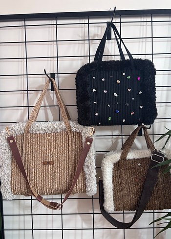 Kürk Detaylı Bohem Kadın Çanta - Görsel 4