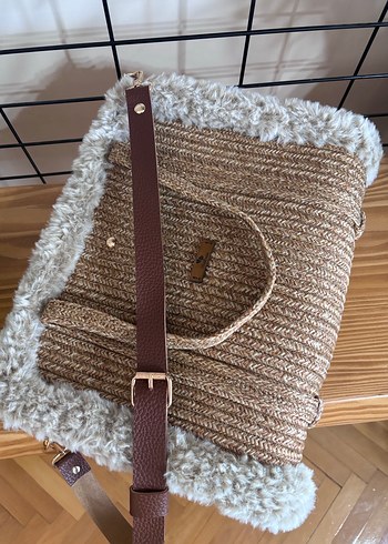 Kürk Detaylı Bohem Kadın Çanta - Görsel 2