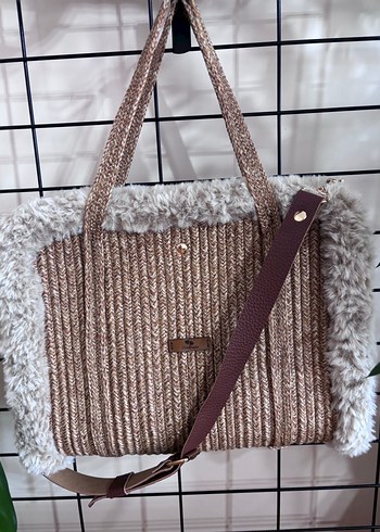 Kürk Detaylı Bohem Kadın Çanta - Görsel 3