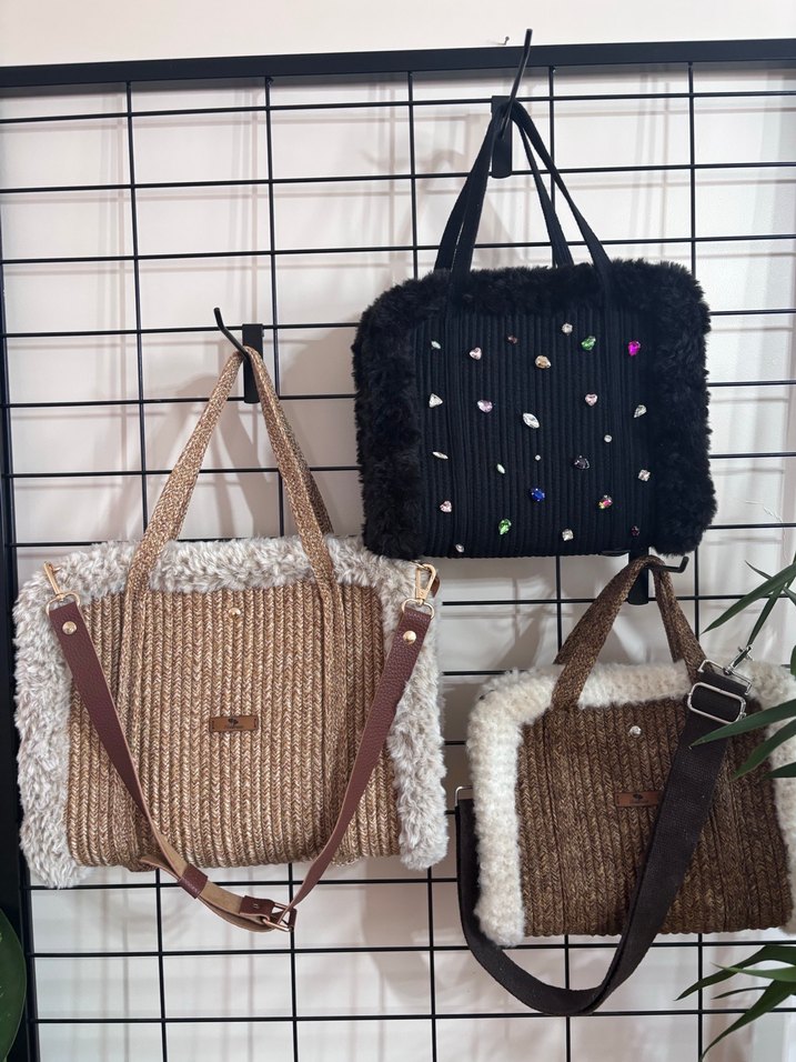 Kürk Detaylı Bohem Kadın Çanta - Görsel 4