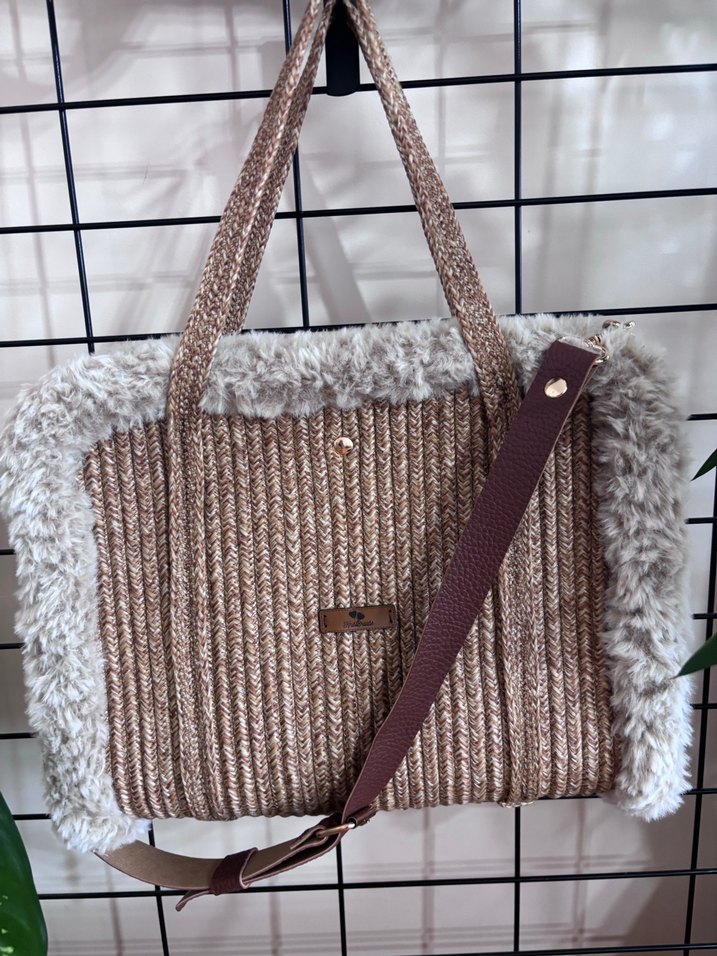 Kürk Detaylı Bohem Kadın Çanta - Görsel 3