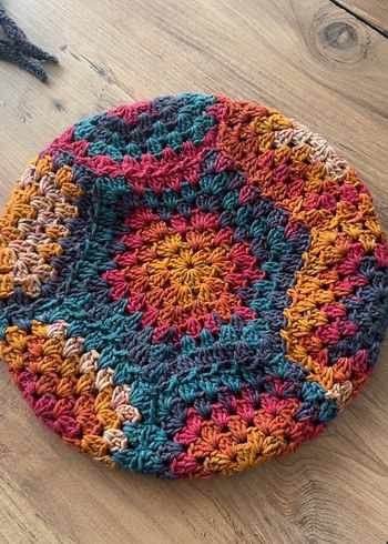 Bayanlar i için Renkli Örgü Bere ve Fular Seti - Görsel 5