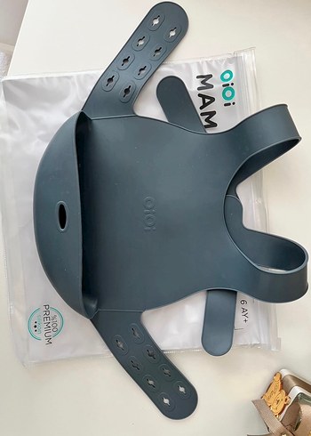 Gri Bebek Mama Önlüğü OiOi - Görsel 4