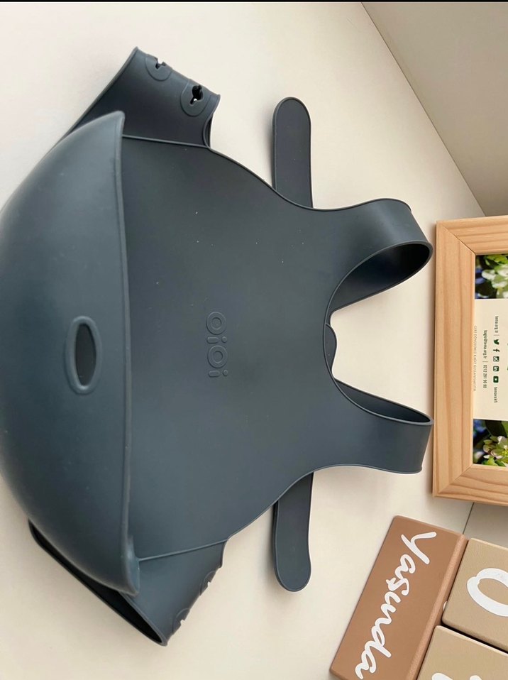 Gri Bebek Mama Önlüğü OiOi - Görsel 2