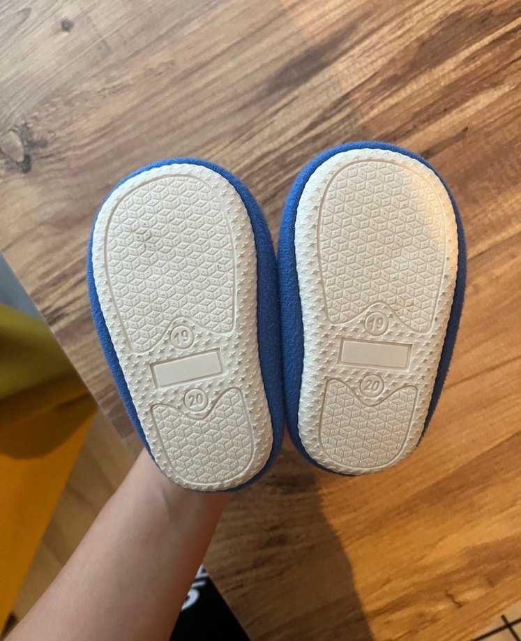 Erkek Çocuk Mavi Sıcak Ev Ayakkabısı - Görsel 4