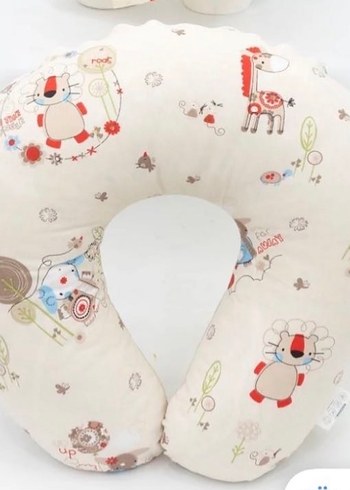 Baskılı Bej Emzirme ve Hamile Yastığı - Görsel 2