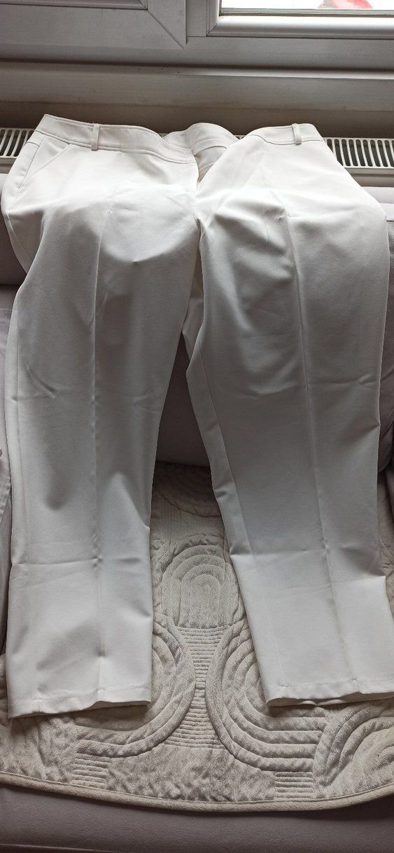 Beyaz Kadın Pantolon - Görsel 3