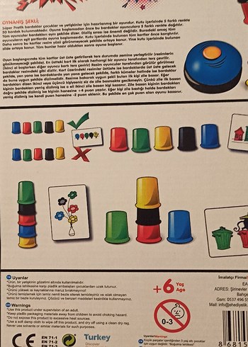 Renkli Süper Bardaklar Eğitim Oyunu - Görsel 2