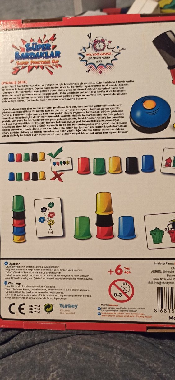 Renkli Süper Bardaklar Eğitim Oyunu - Görsel 2