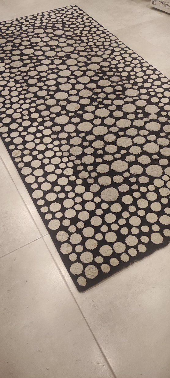 Gri Siyah Puantiyeli Modern Halı - Görsel 2