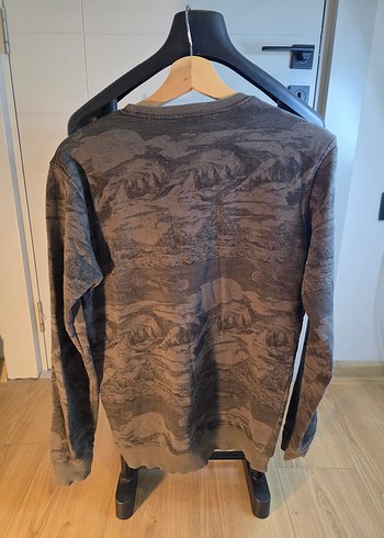 Pull and Bear Unisex  Desenli Bisiklet Yaka Triko Sweatshirt- 36 - Görsel 2