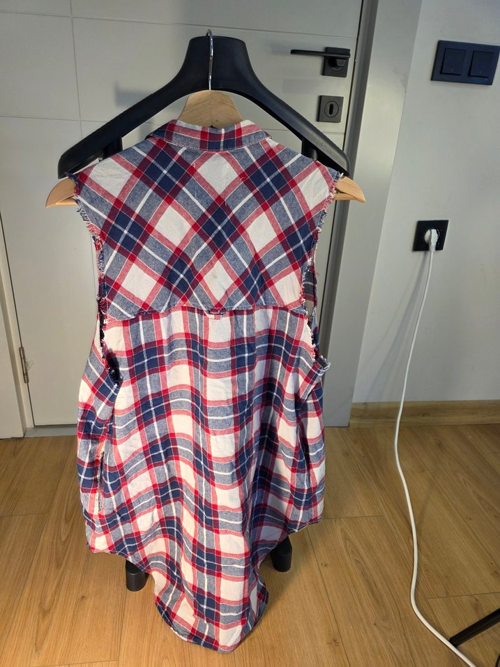 Düğmeli Kolsuz Ekose Gömlek Pull & Bear - Görsel 3