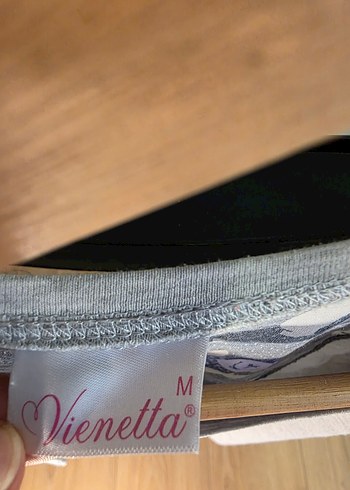 Gri Baskılı Uzun Kollu M beden Pijama - Görsel 3