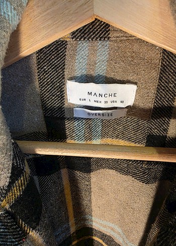 Düğmeli Ekose Desenli Kahverengi Gömlek Ceket - Görsel 2