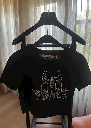 Kısa Kollu Siyah Goth Mini Tişört