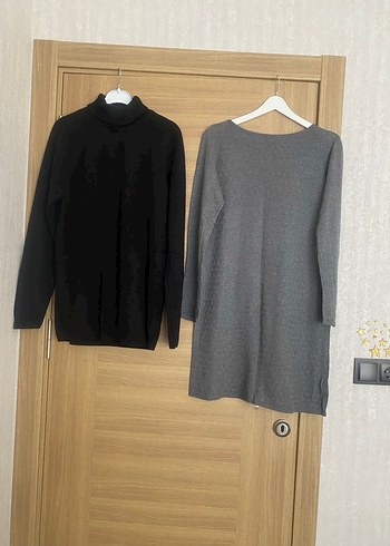 İnce triko tunik ve boğazlı kazak