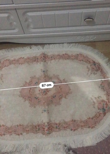 Beden Nakışlı Beyaz Banyo Paspası Seti