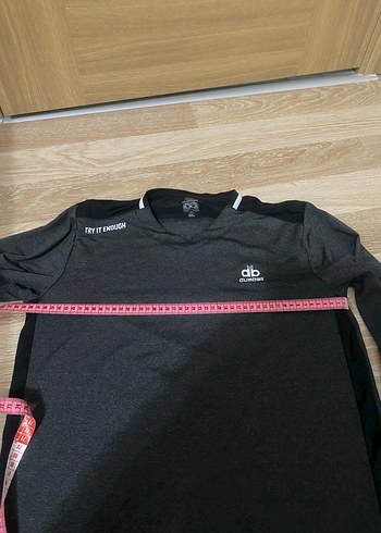 Dumbel marka Erkek Gri Uzun Kollu Spor Tişört - Görsel 2