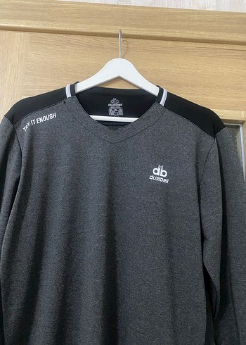 Dumbel marka Erkek Gri Uzun Kollu Spor Tişört - Görsel 5