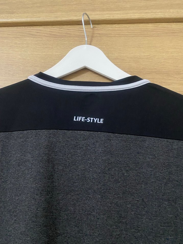 Dumbel marka Erkek Gri Uzun Kollu Spor Tişört - Görsel 4