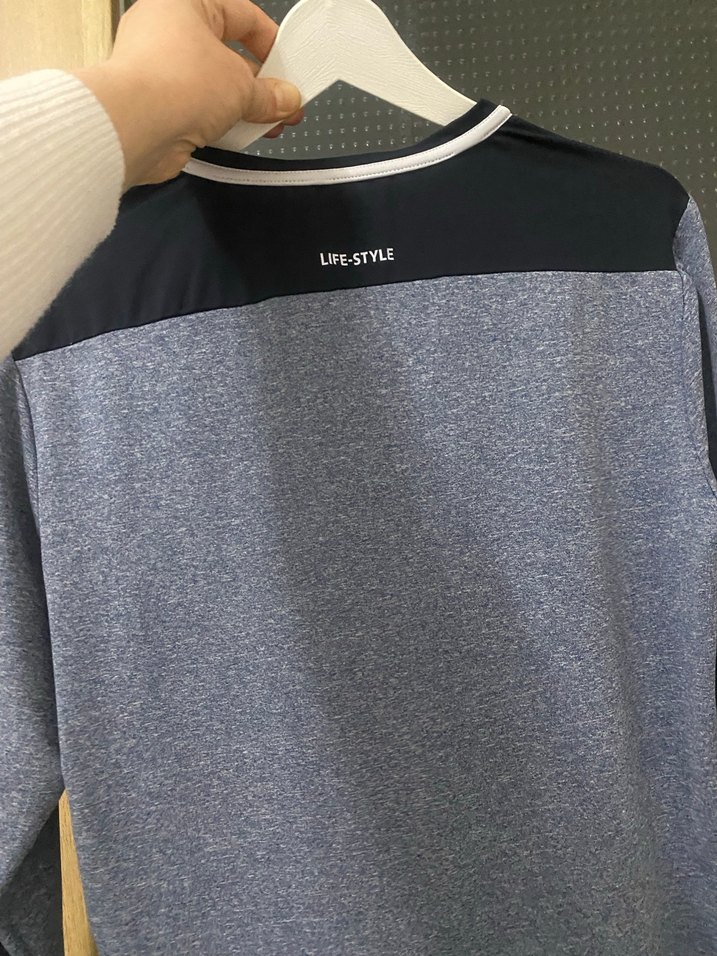 Dumbel marka Erkek Gri Mavi Uzun Kollu Sweatshirt - Görsel 4