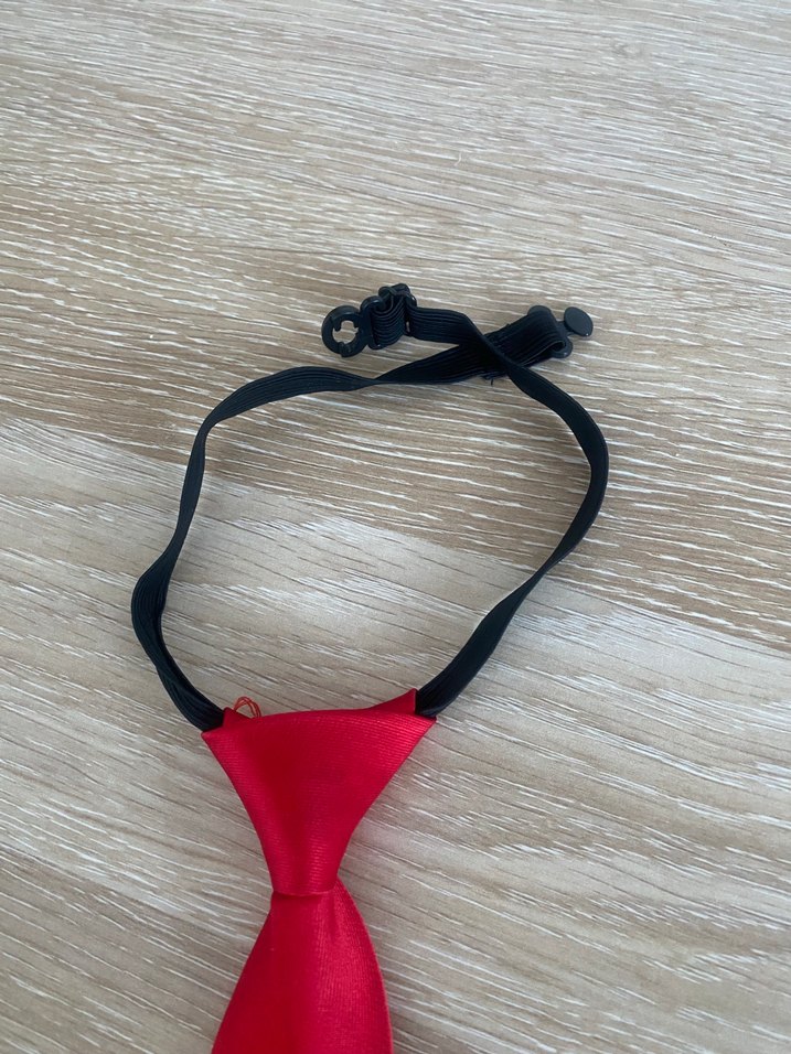 Yurtdışından Gelen Çocuk Kravat Seti (Kırmızı & Siyah) - Görsel 2