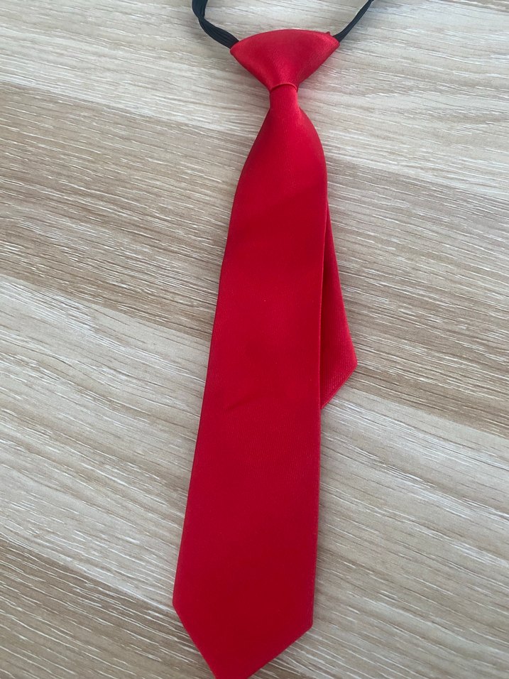 Yurtdışından Gelen Çocuk Kravat Seti (Kırmızı & Siyah) - Görsel 4