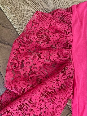 Zara Zara Basic Dantel detaylı tişört