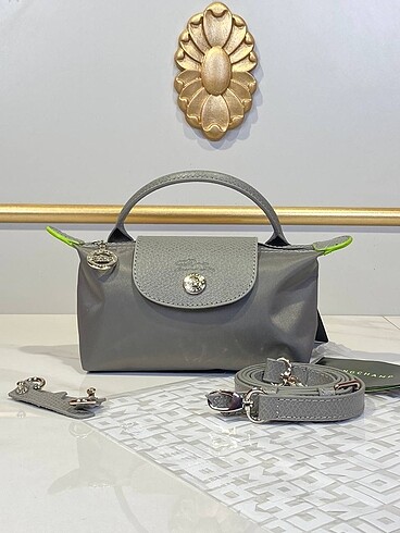 HAKİKİ İTHAL LONGCHAMP GRİ