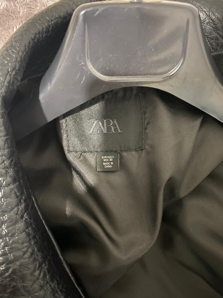 Siyah Kadın Deri Biker Ceket - Görsel 4