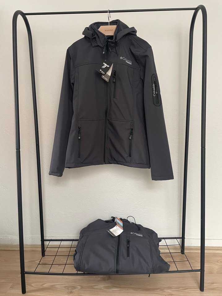 Columbia Siyah Kapüşonlu Fermuarlı Erkek Ceket - Görsel 5