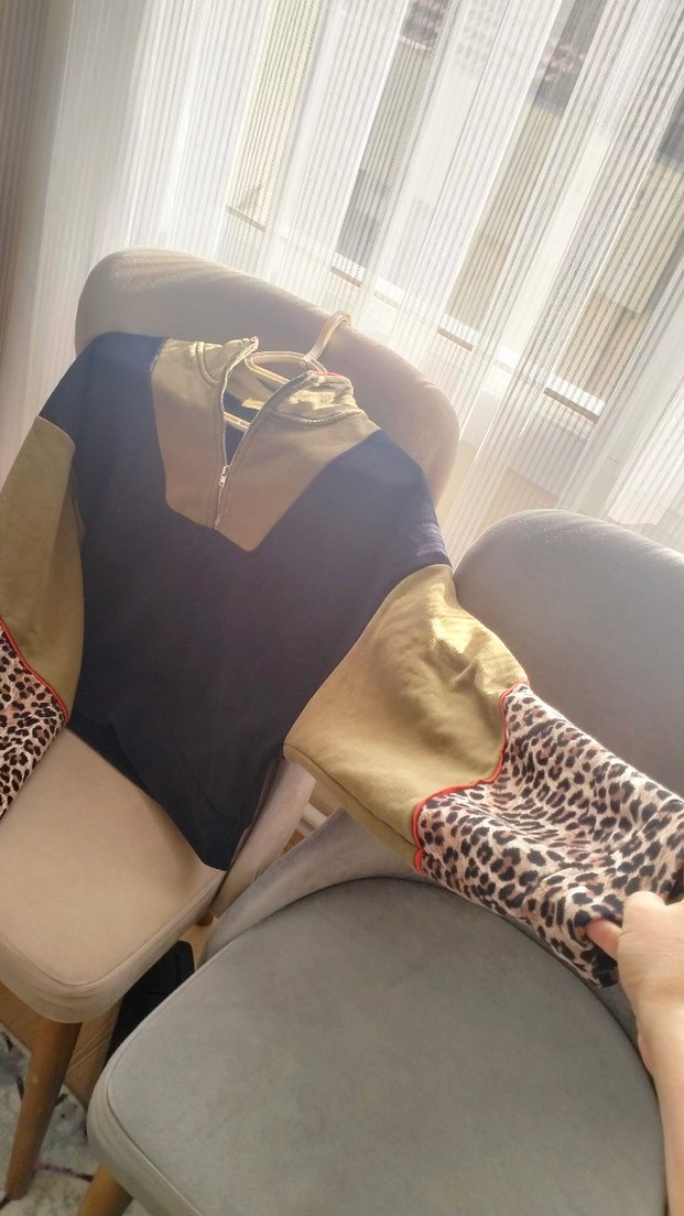 Kadın Kahverengi Fermuarlı Sweatshirt - Görsel 2