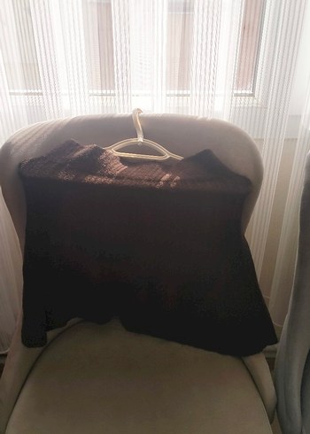 Kahverengi Yünlü Midi boy etek - Görsel 2