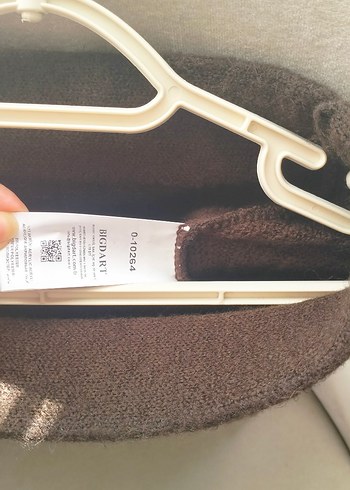 Kahverengi Yünlü Midi boy etek - Görsel 3