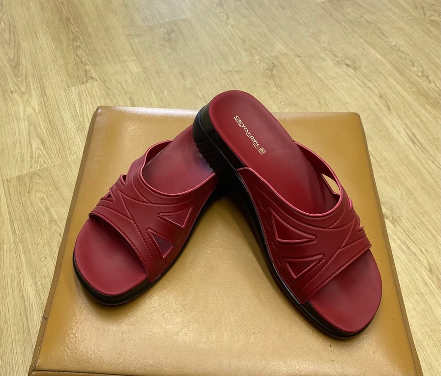 Bordo Kadın Dolgu Topuklu Terlik Ceyo terlik - Görsel 5